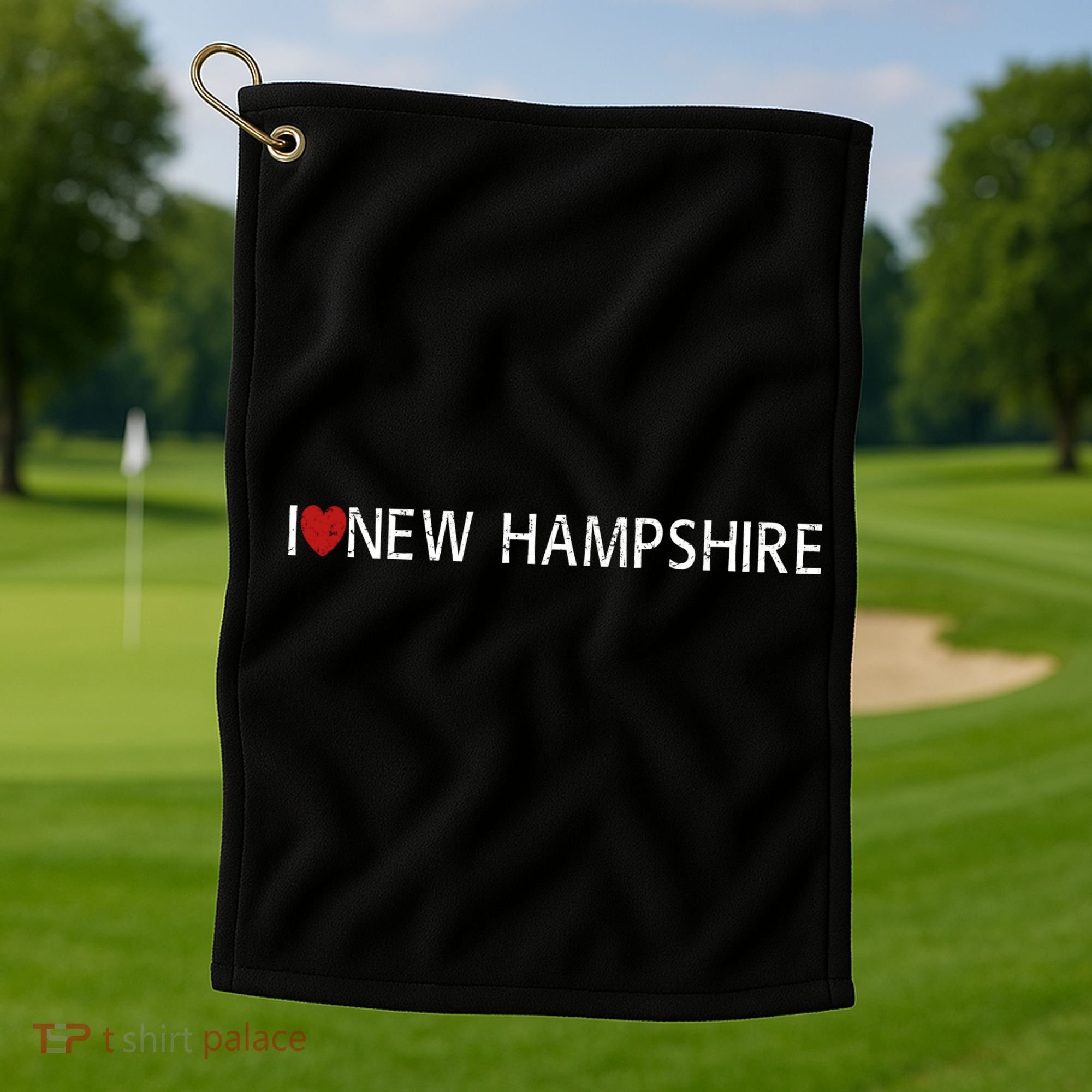 I Love New Hampshire Golf Towel