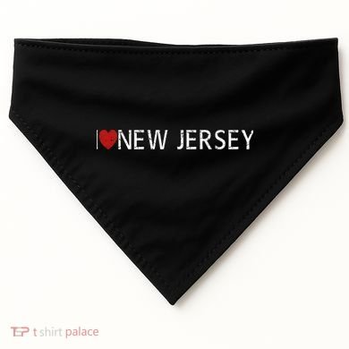 I Love New Jersey USA-Made Doggie Bandana