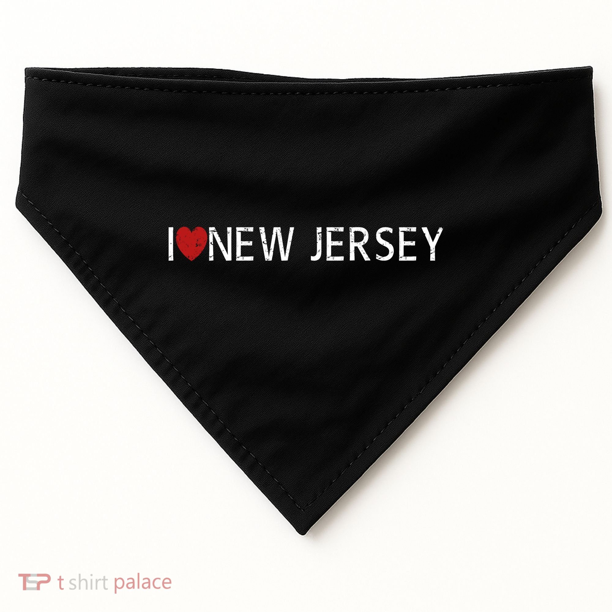 I Love New Jersey USA-Made Doggie Bandana