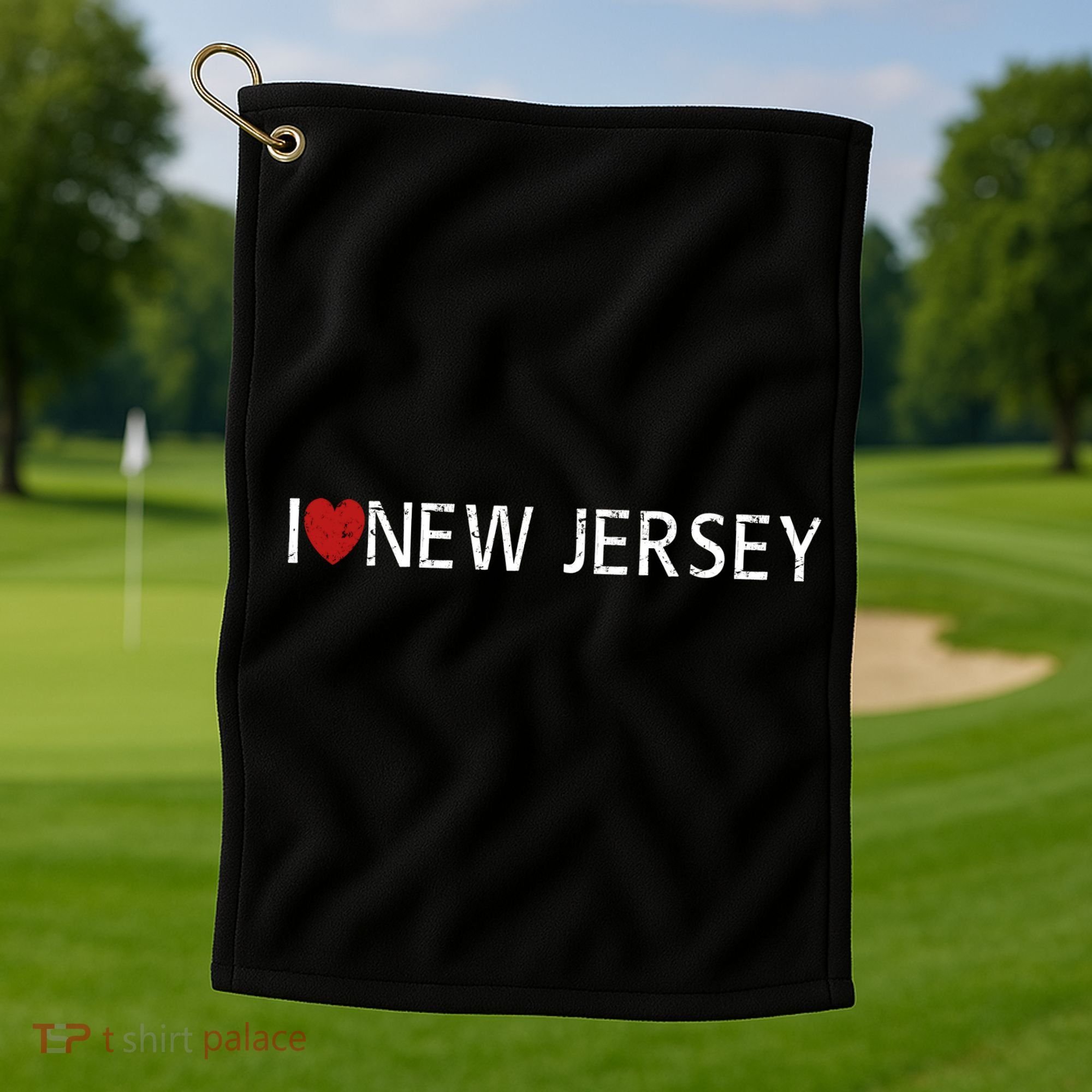 I Love New Jersey Golf Towel