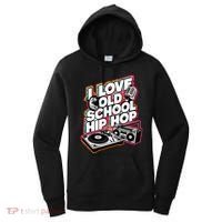 I Love Old School Hip Hop Urban Rap Music Novelty Graphic Women's Hoodie thumb 0