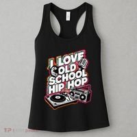 I Love Old School Hip Hop Urban Rap Music Novelty Graphic Women's Tank Top thumb 3