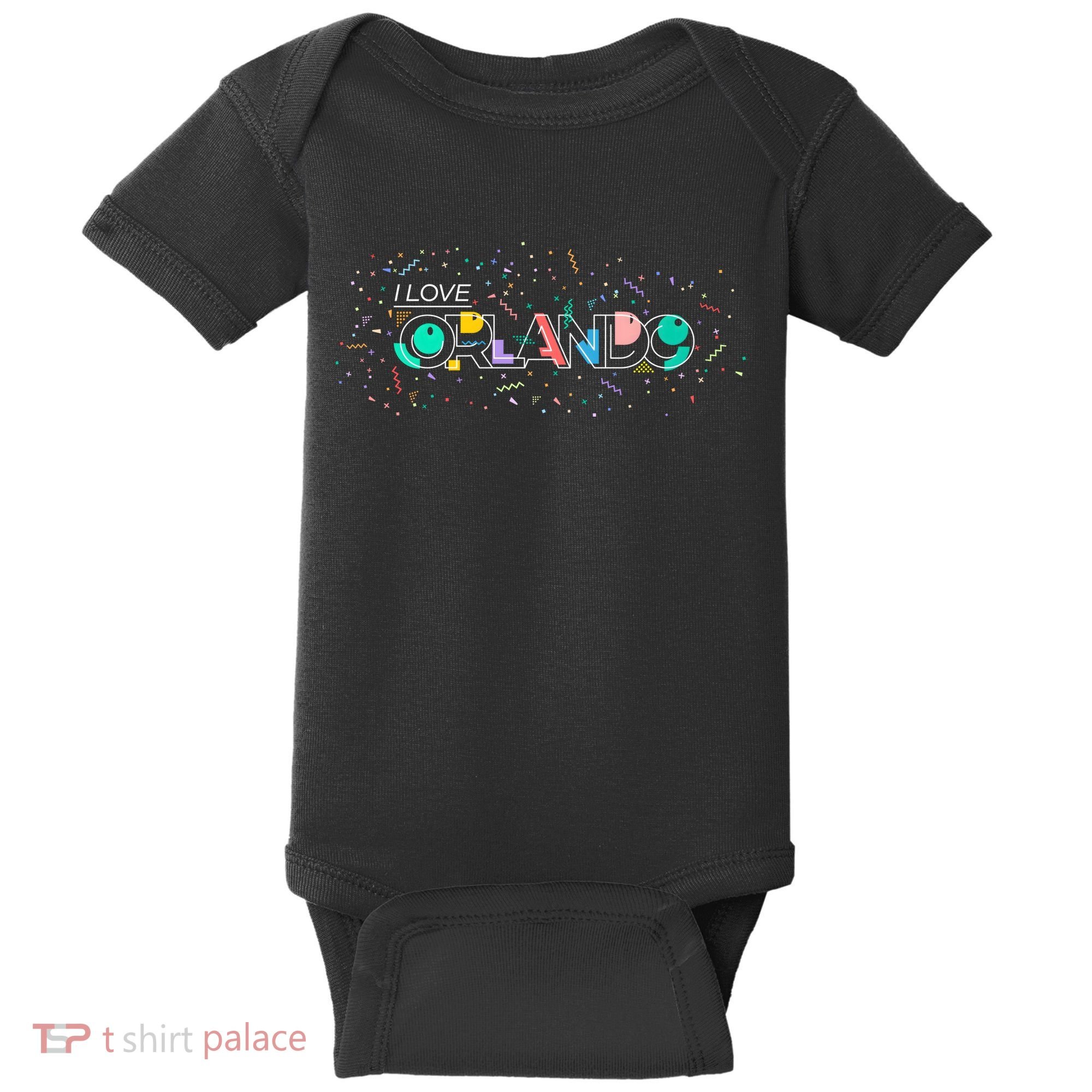 I Love Orlando Party Logo Baby Bodysuit