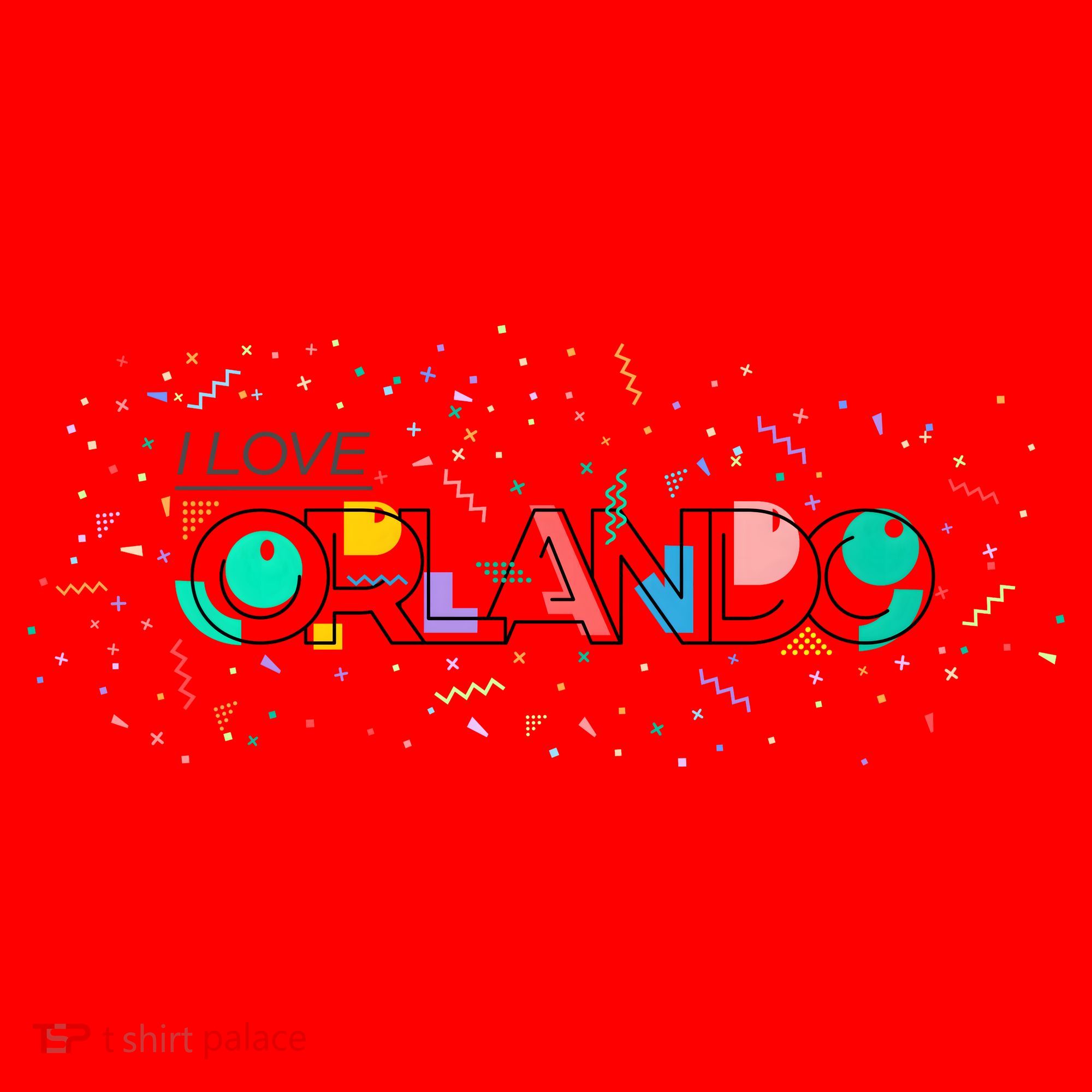 I Love Orlando Party Logo Santa Hat