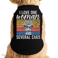 I Love One Woman And Several Cars Muscle Car Doggie Tank thumb 0