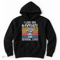 I Love One Woman And Several Cars Muscle Car Hoodie thumb 0