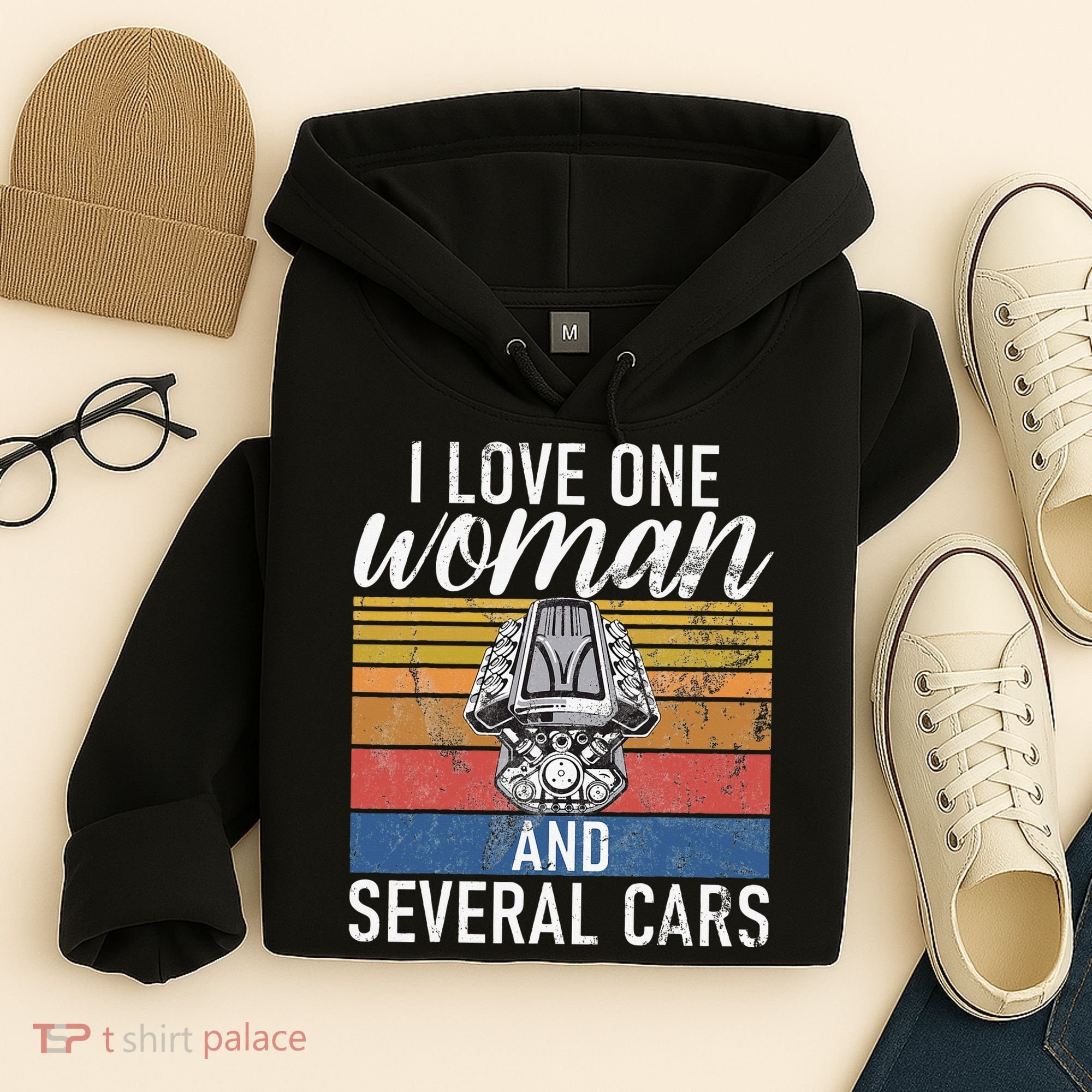 I Love One Woman And Several Cars Muscle Car Hoodie