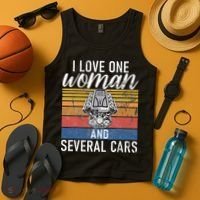 I Love One Woman And Several Cars Muscle Car Tank Top thumb 4