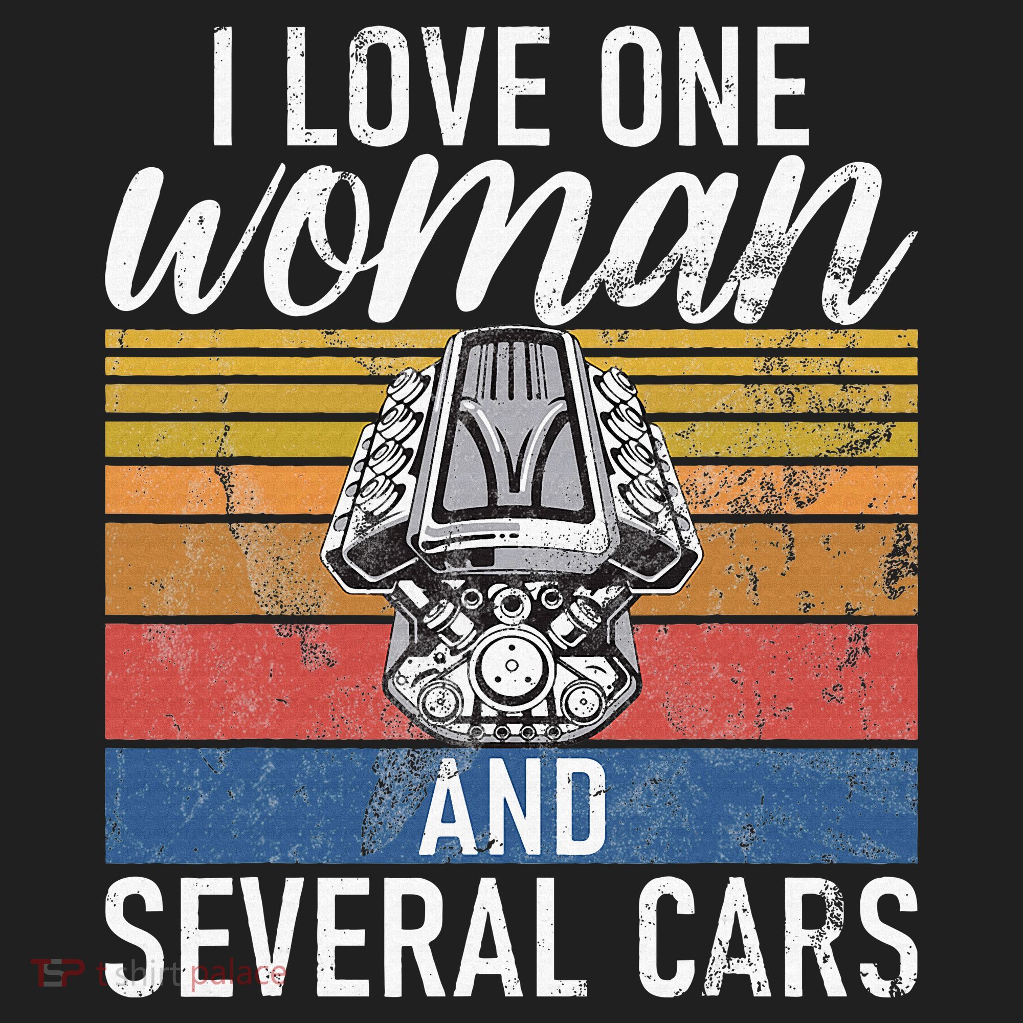 I Love One Woman And Several Cars Muscle Car Golf Towel