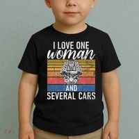 I Love One Woman And Several Cars Muscle Car Toddler T-Shirt thumb 2