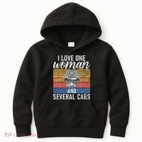 I Love One Woman And Several Cars Muscle Car Kids Hoodie thumb 0