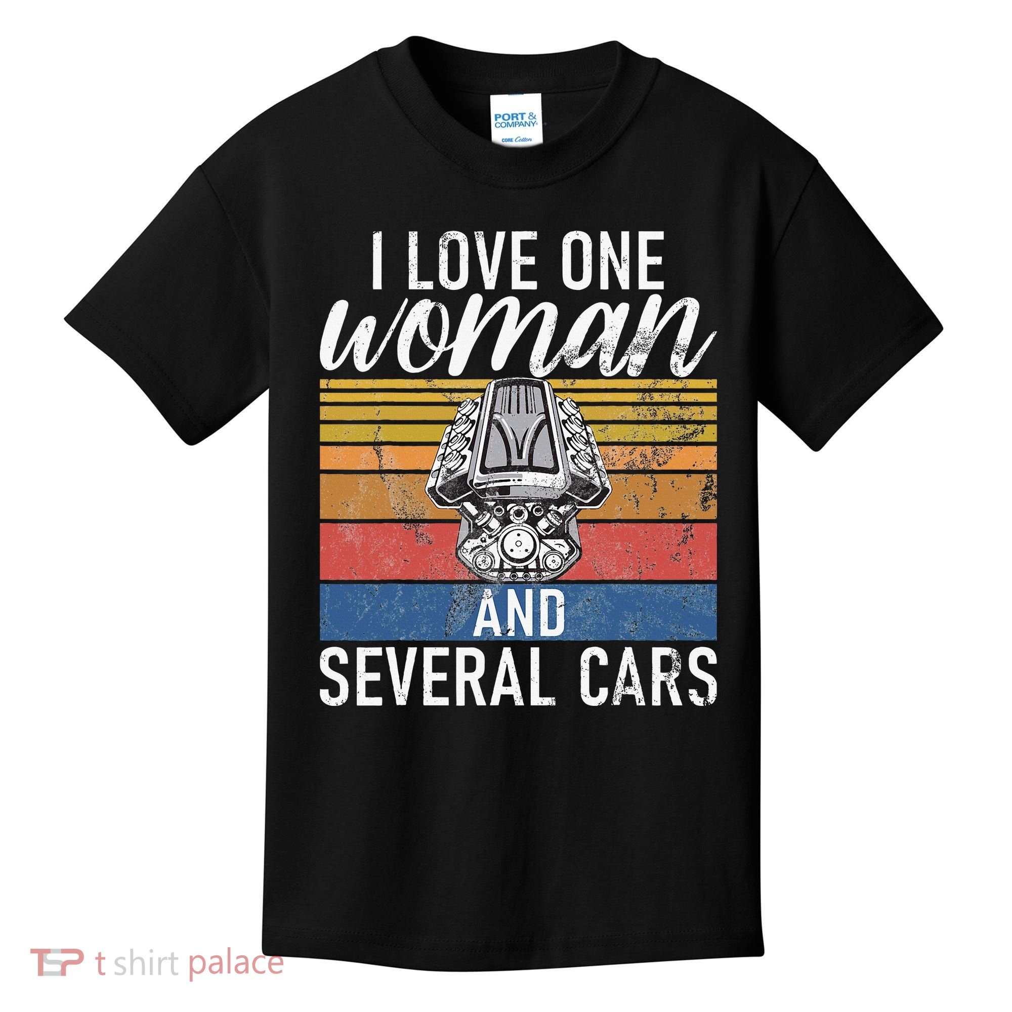 I Love One Woman And Several Cars Muscle Car Kids T-Shirt