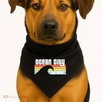 I Love Ocean City Maryland Md Spring Break Beach Ocean Wave USA-Made Doggie Bandana thumb 1
