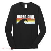 I Love Ocean City Maryland Md Spring Break Beach Ocean Wave Long Sleeve Shirt thumb 0