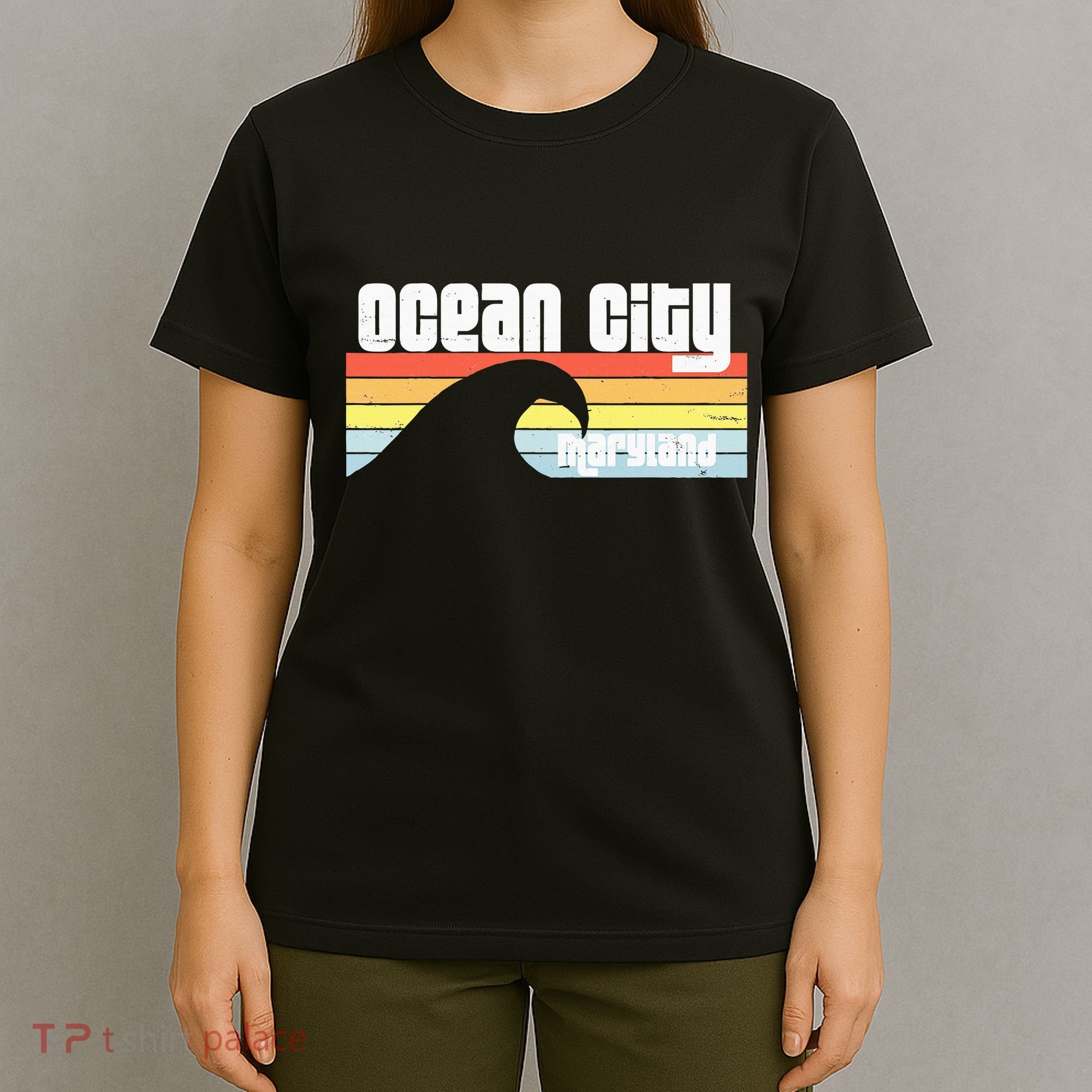 I Love Ocean City Maryland Md Spring Break Beach Ocean Wave T-Shirt