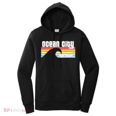 I Love Ocean City Maryland Md Spring Break Beach Ocean Wave Women's Hoodie