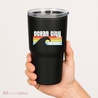 I Love Ocean City Maryland Md Spring Break Beach Ocean Wave Tumbler thumb 2