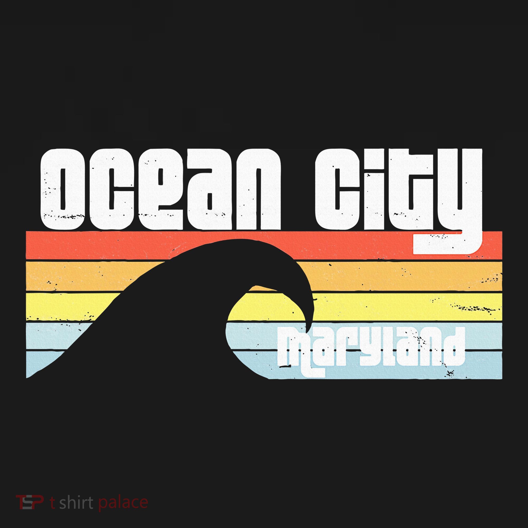I Love Ocean City Maryland Md Spring Break Beach Ocean Wave Women's Tank Top