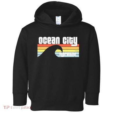 I Love Ocean City Maryland Md Spring Break Beach Ocean Wave Toddler Hoodie