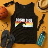 I Love Ocean City Maryland Md Spring Break Beach Ocean Wave Tank Top thumb 4