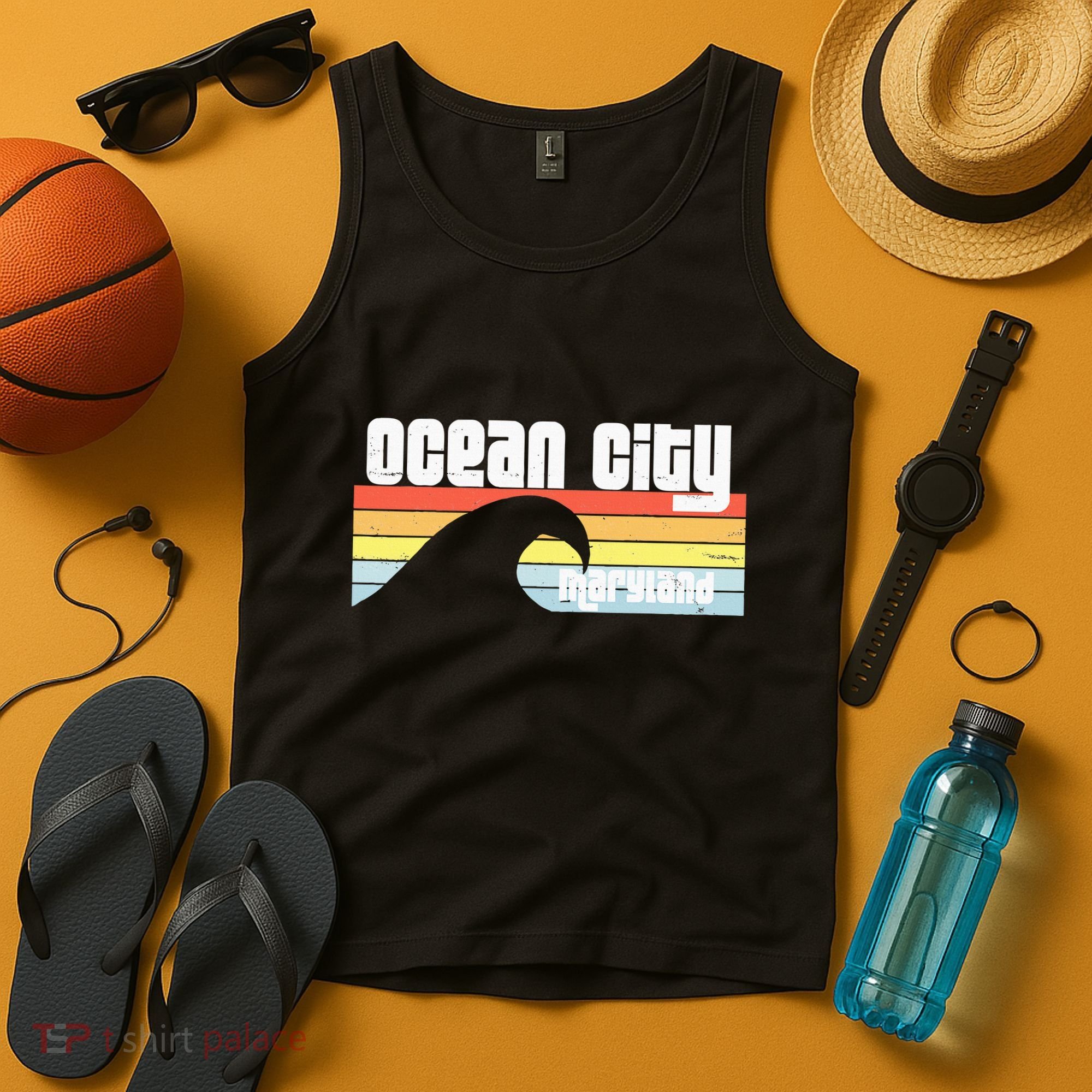 I Love Ocean City Maryland Md Spring Break Beach Ocean Wave Tank Top