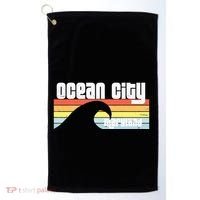 I Love Ocean City Maryland Md Spring Break Beach Ocean Wave Golf Towel thumb 0
