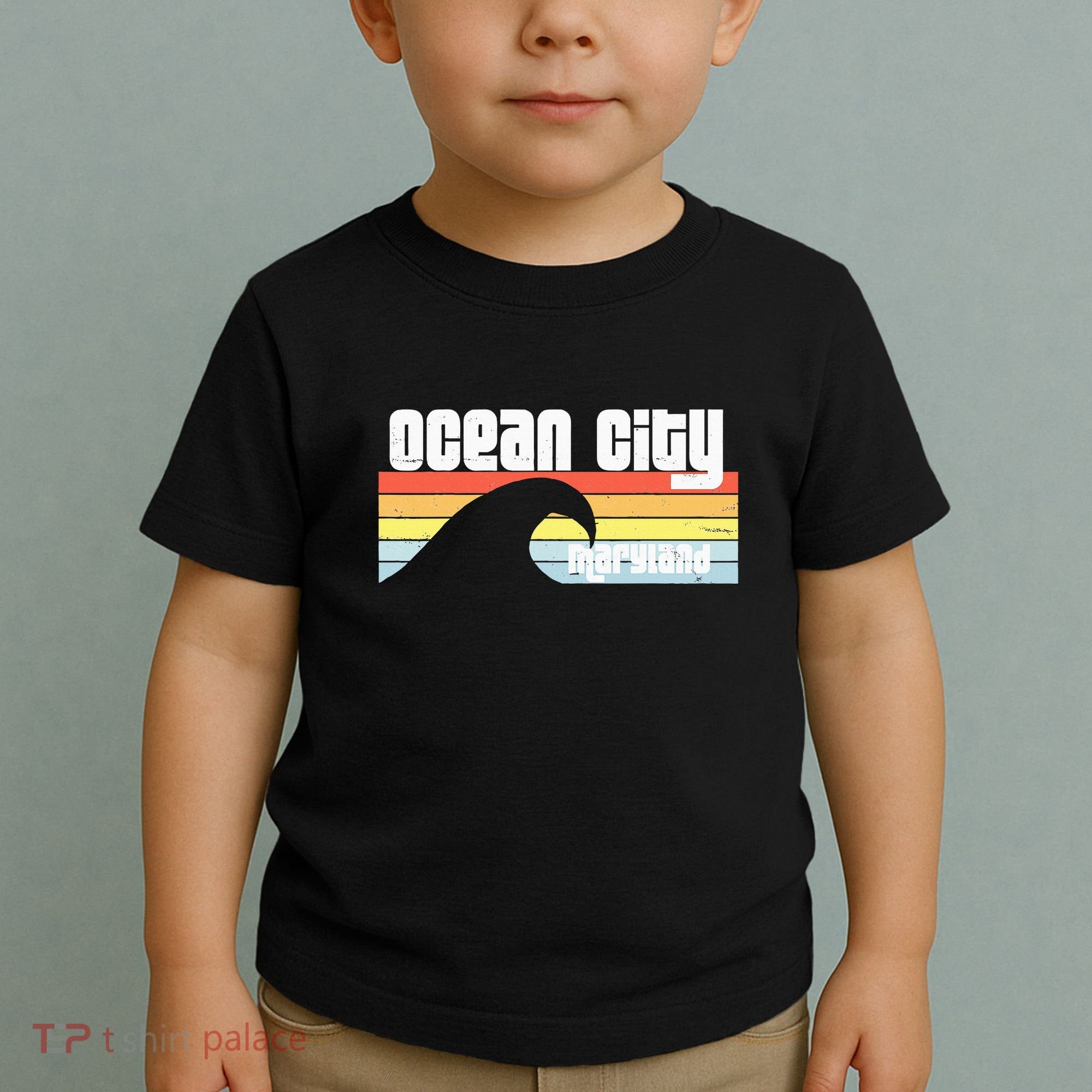 I Love Ocean City Maryland Md Spring Break Beach Ocean Wave Toddler T-Shirt