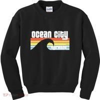 I Love Ocean City Maryland Md Spring Break Beach Ocean Wave Kids Sweatshirt thumb 0