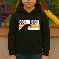 I Love Ocean City Maryland Md Spring Break Beach Ocean Wave Kids Hoodie thumb 3