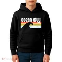 I Love Ocean City Maryland Md Spring Break Beach Ocean Wave Kids Hoodie thumb 4