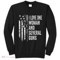 I Love One Woman And Several Guns Husband Gun Sweatshirt thumb 0