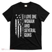 I Love One Woman And Several Guns Husband Gun T-Shirt thumb 0