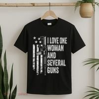 I Love One Woman And Several Guns Husband Gun T-Shirt thumb 2