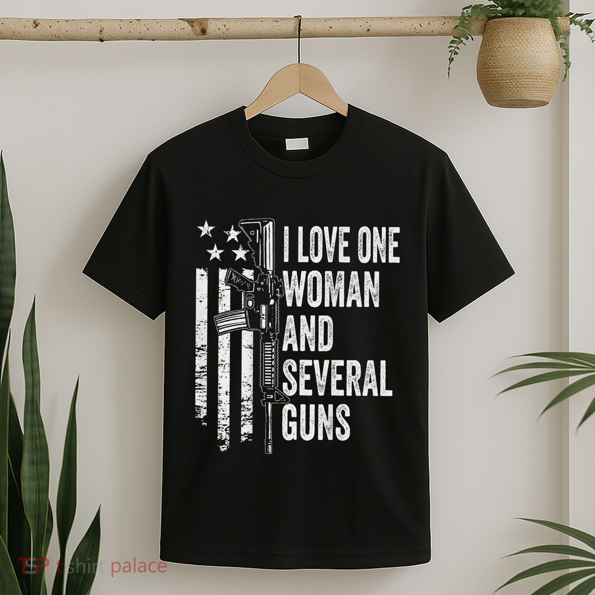 I Love One Woman And Several Guns Husband Gun T-Shirt