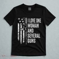 I Love One Woman And Several Guns Husband Gun T-Shirt thumb 5