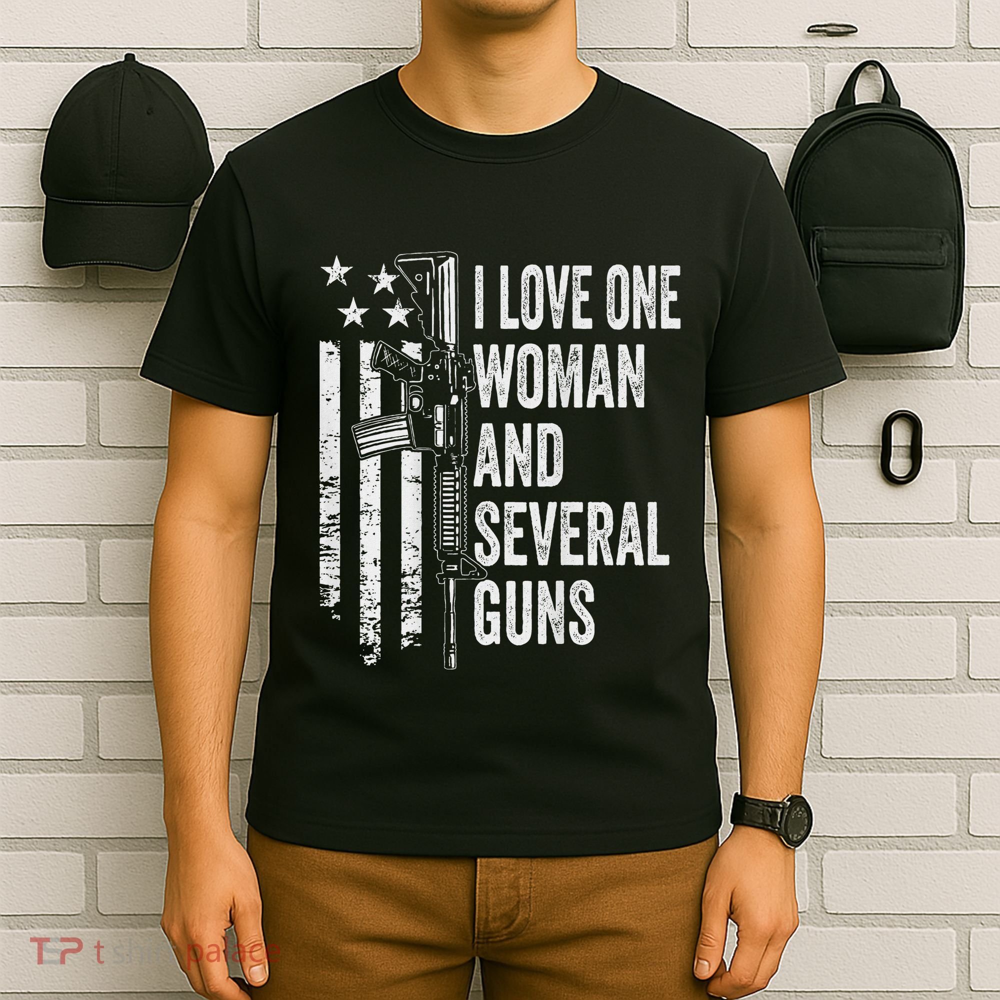 I Love One Woman And Several Guns Husband Gun T-Shirt
