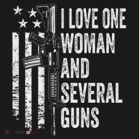 I Love One Woman And Several Guns Husband Gun Women's Hoodie thumb 2