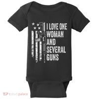 I Love One Woman And Several Guns Husband Gun Baby Bodysuit thumb 0