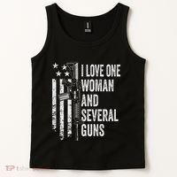 I Love One Woman And Several Guns Husband Gun Tank Top thumb 2