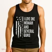 I Love One Woman And Several Guns Husband Gun Tank Top thumb 3