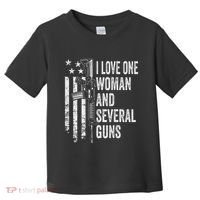 I Love One Woman And Several Guns Husband Gun Toddler T-Shirt thumb 0
