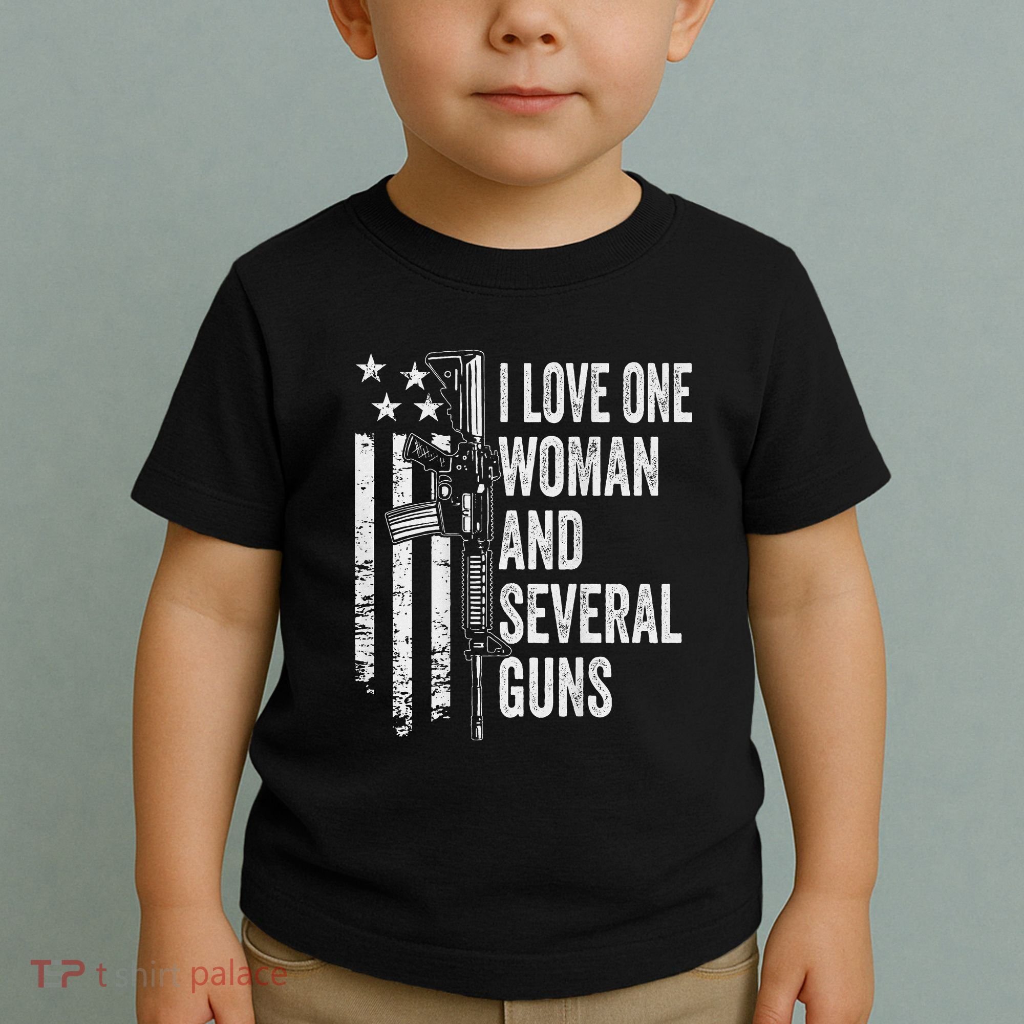 I Love One Woman And Several Guns Husband Gun Toddler T-Shirt