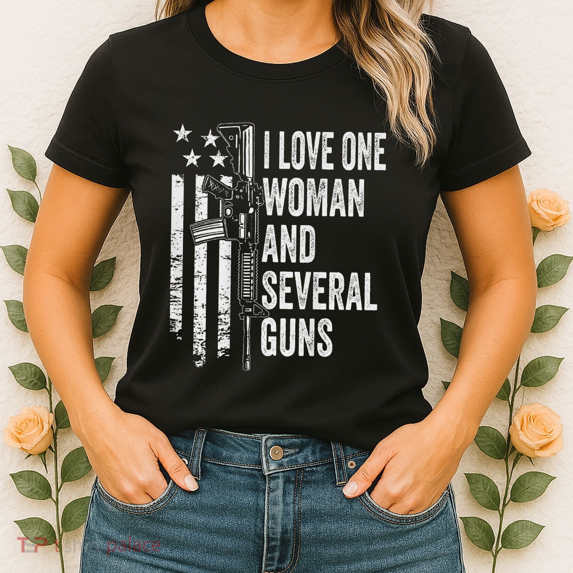 I Love One Woman And Several Guns Husband Gun Women's T-Shirt