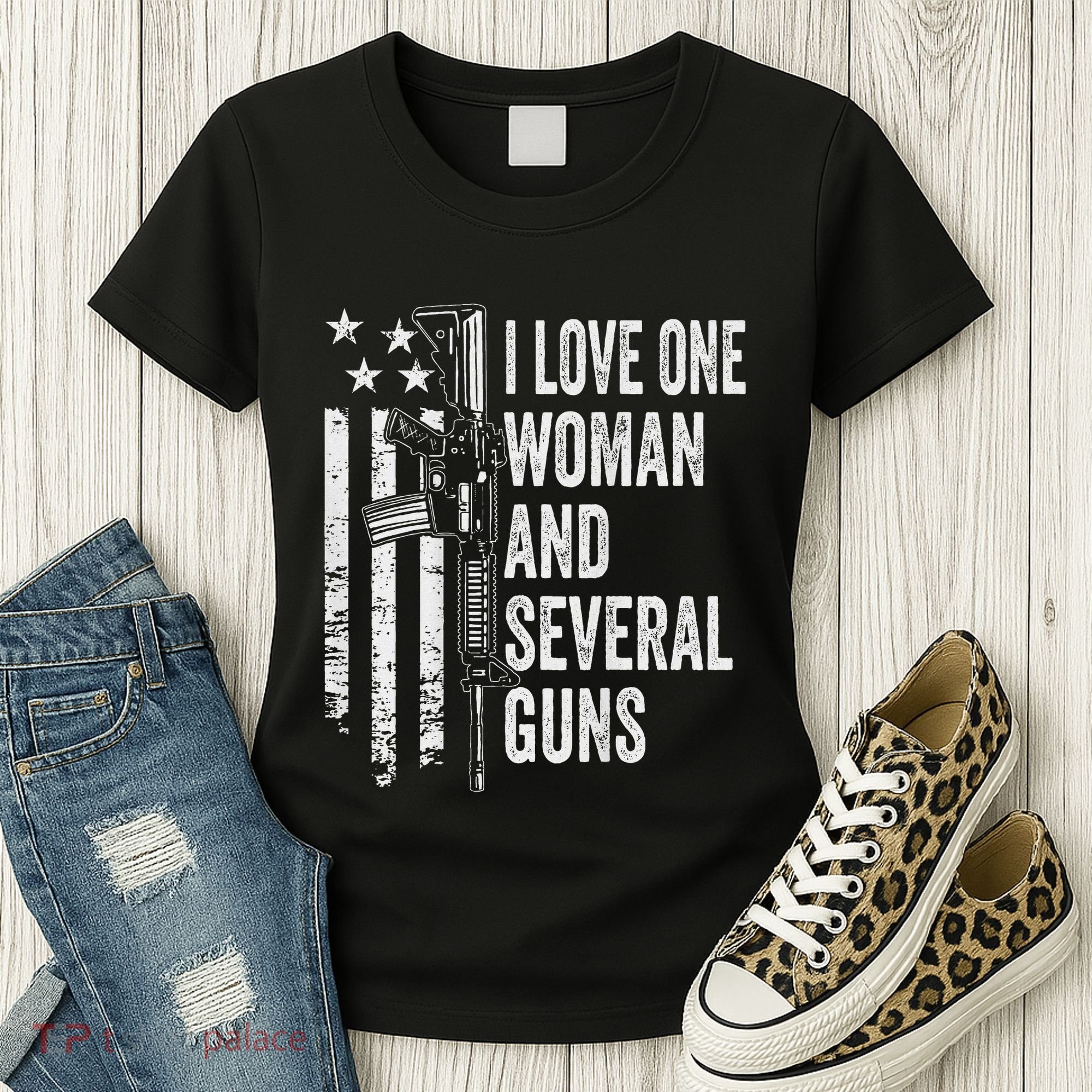 I Love One Woman And Several Guns Husband Gun Women's T-Shirt