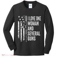 I Love One Woman And Several Guns Husband Gun Kids Long Sleeve Shirt thumb 0