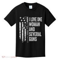 I Love One Woman And Several Guns Husband Gun Kids T-Shirt thumb 0