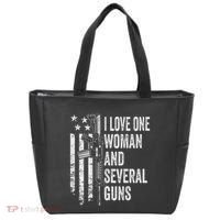 I Love One Woman And Several Guns Husband Gun Tote Bag thumb 0