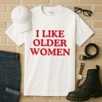 I Like Older Women Heart Hot Moms Tall T-Shirt thumb 3