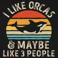 I Like Orcas And Maybe 3 People Orca Killer Whale Retro T-Shirt thumb 7