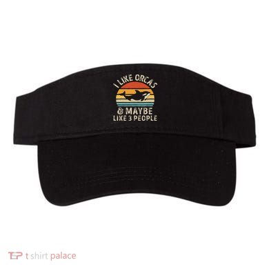 I Like Orcas And Maybe 3 People Orca Killer Whale Retro Visor